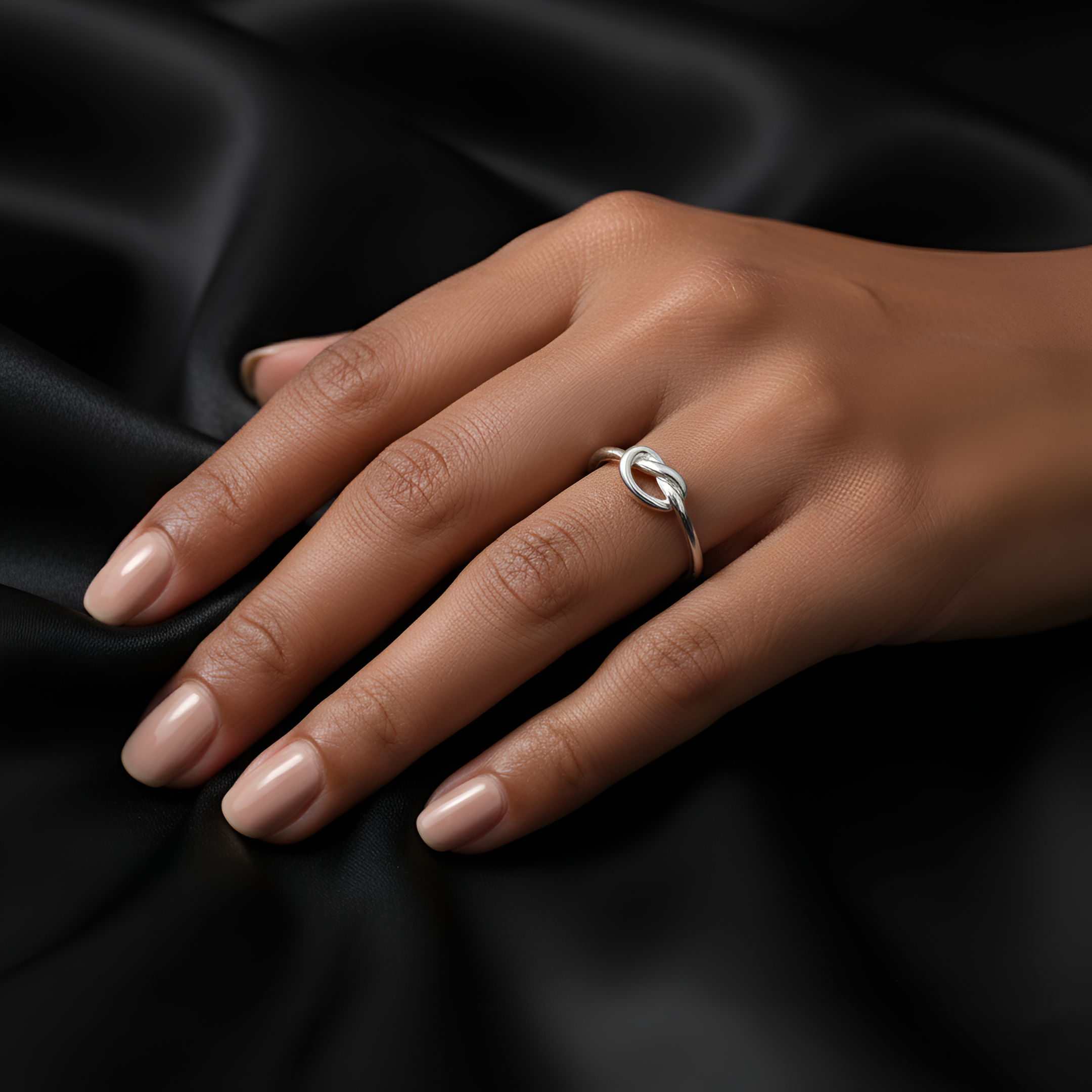 Minimal Gold Knot Ring – Dainty Adjustable Knot Ring, Everyday Stackable Jewelry