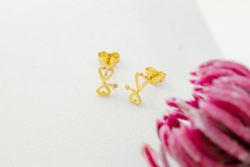 Stethoscope Stud Earrings – Gold & Silver Minimalist Medical Earrings