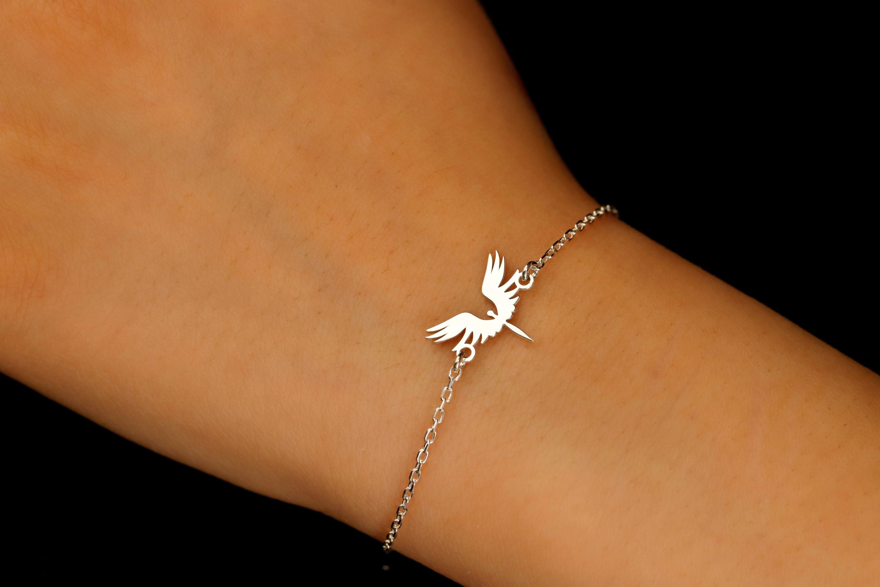 Angel Wing Bracelet – Gold Dainty Minimalist Bracelet for Women