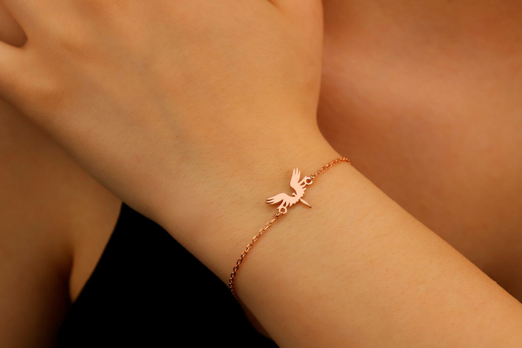 Angel Wing Bracelet – Gold Dainty Minimalist Bracelet for Women