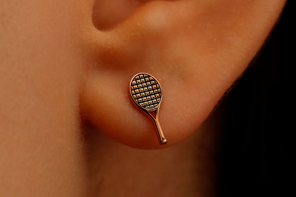Tennis Racket Earrings – Dainty Sports Jewelry Gift for Women