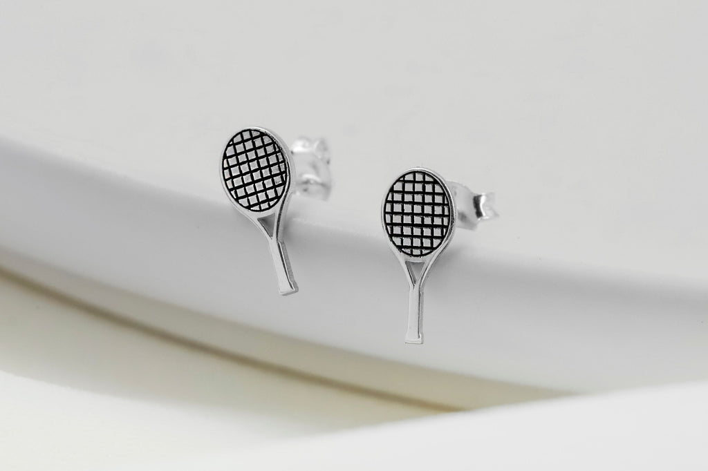 Tennis Racket Earrings – Dainty Sports Jewelry Gift for Women