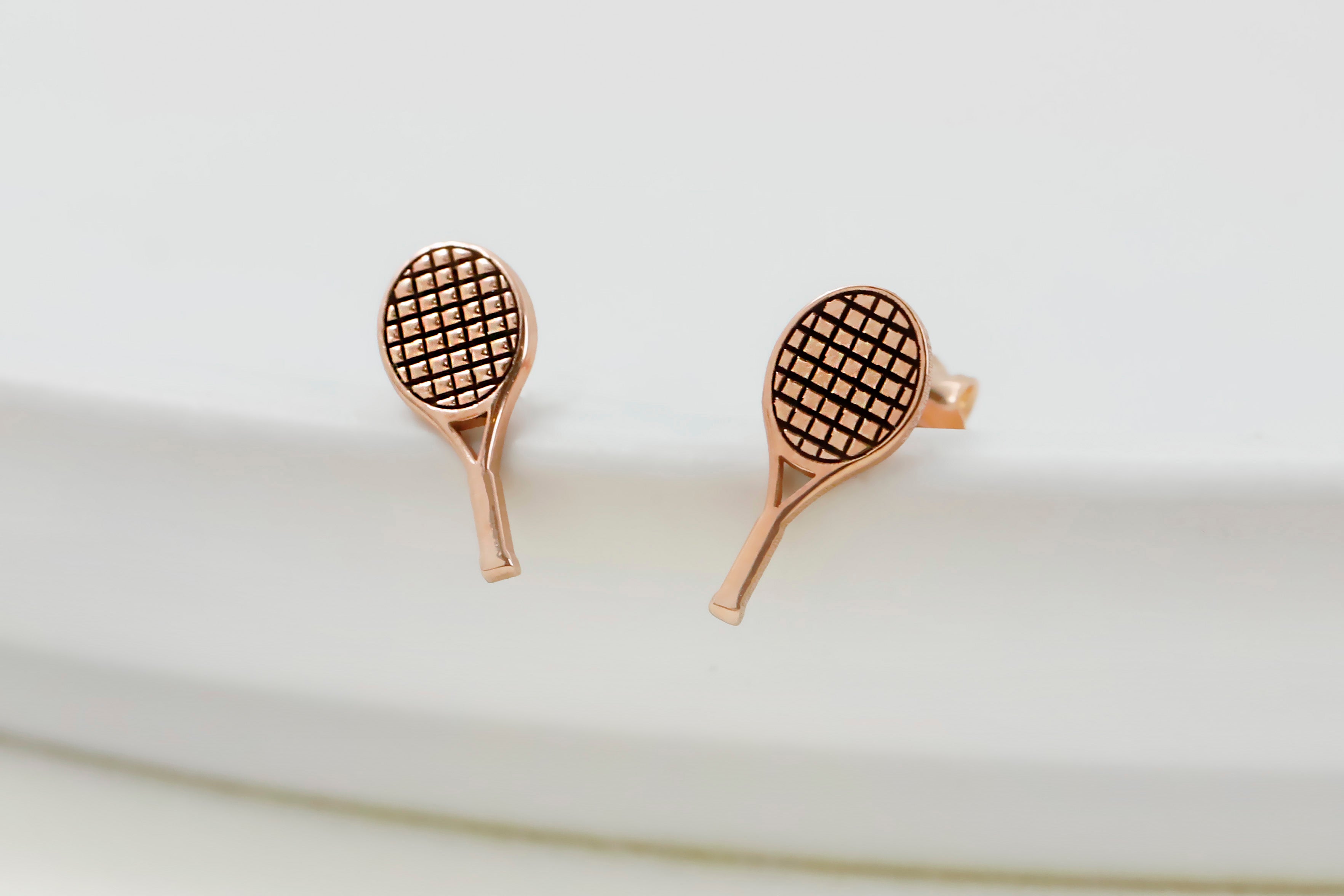 Tennis Racket Earrings – Dainty Sports Jewelry Gift for Women