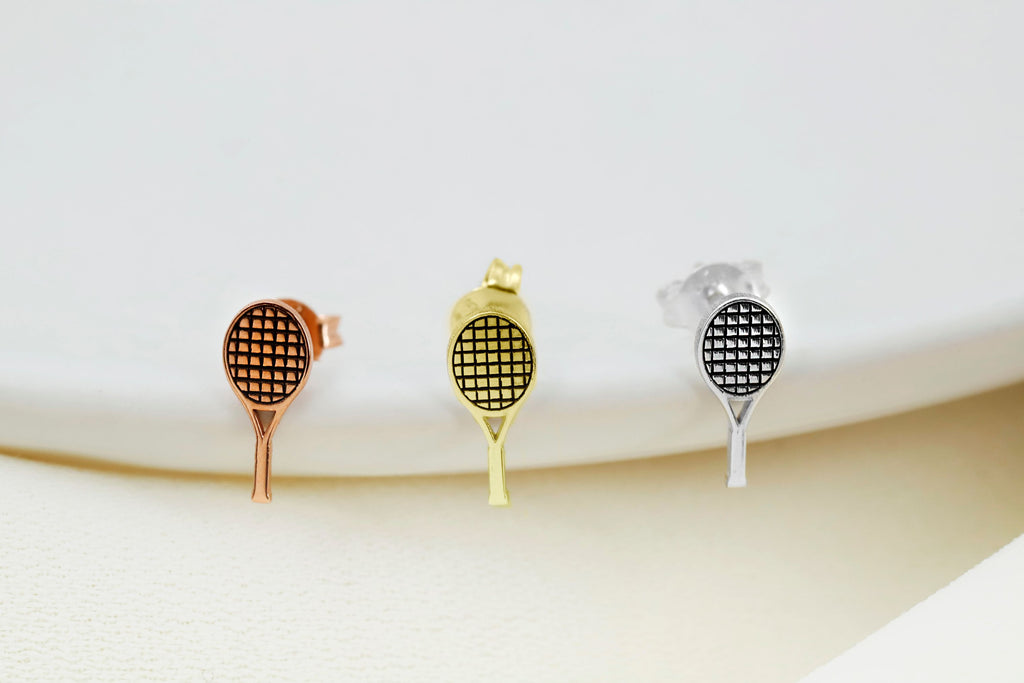 Tennis Racket Earrings – Dainty Sports Jewelry Gift for Women