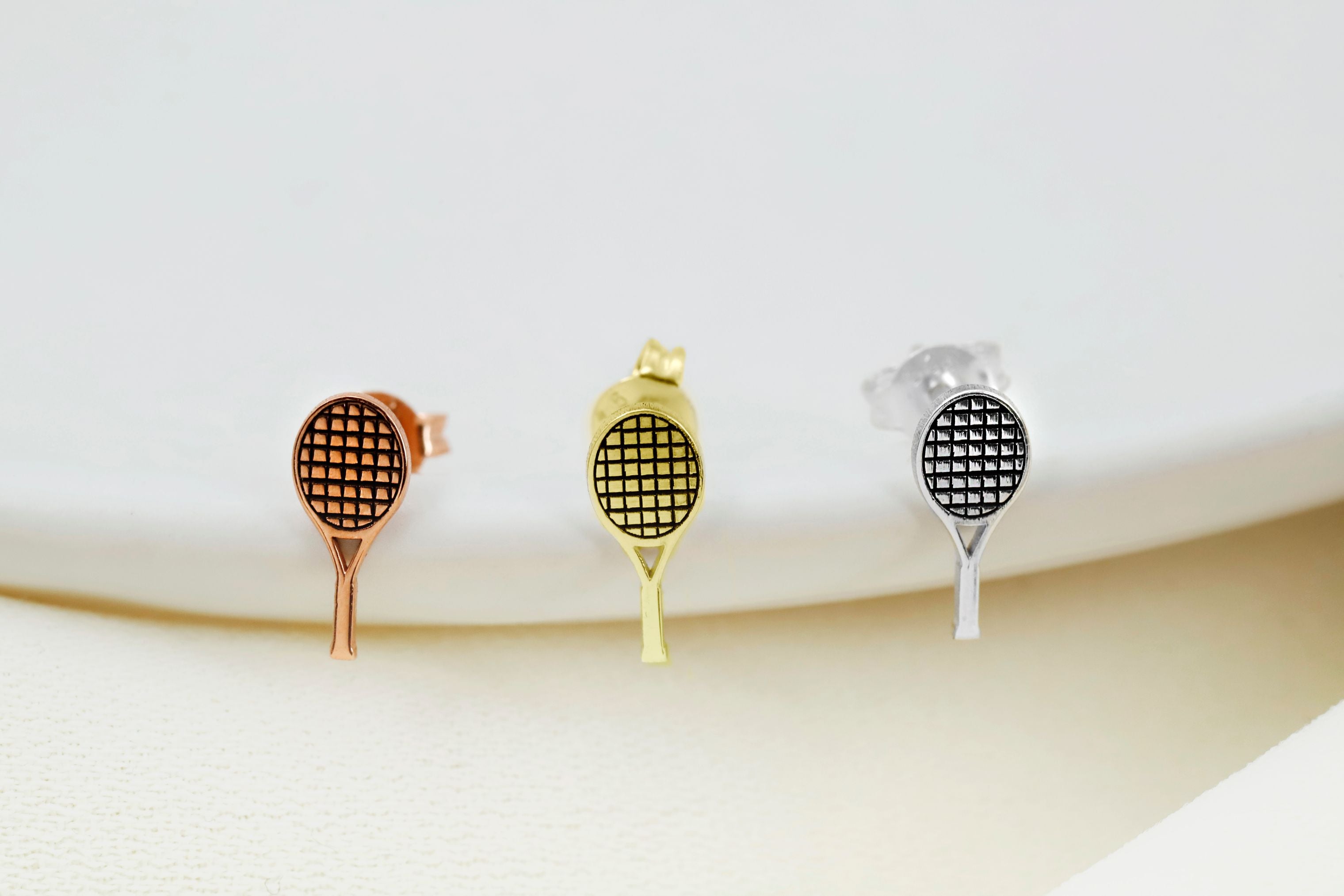 Tennis Racket Earrings – Dainty Sports Jewelry Gift for Women