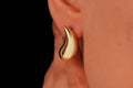 Gold Teardrop Earrings – Minimalist Chunky Drop Earrings for Women