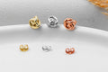 Gold Knot Earrings – Minimalist Dainty Stud Earrings for Women