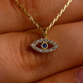 Dainty Evil Eye Necklace – Gold Protection Necklace, Spiritual Jewelry for Women
